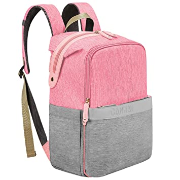 Diaper Bag Backpack, Canway Diaper Bag Travel Nappy baby Bag for Mom & Dad(Pink)