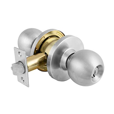 Master Lock BLC0232DKA4 Storeroom Cylindrical Ball Knob, Commercial Grade 2, Brushed Chrome Finish