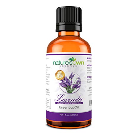 Nature's Own Essence Pure Therapeutic Grade Lavender Essential Oil 30mL (1oz) - Calming Aromatherapy Eases Stress, Headaches and Insomnia - Natural Lavender Oil- Premium Quality, Undiluted