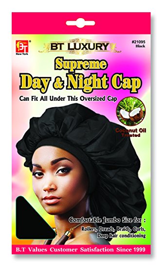 Beauty Town Day & Night Cap (Jumbo Size) Black