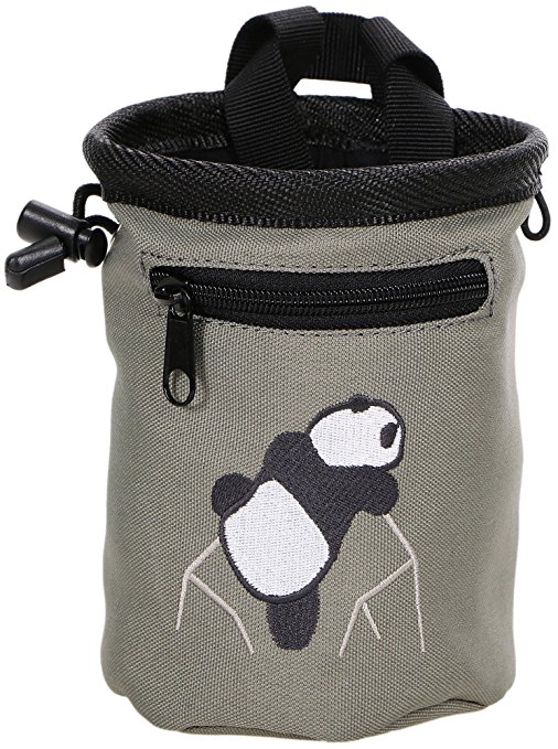 AMC(TM) Rock Climbing Panda Bear Design Chalk Bag w/ Drawstring Closure and Belt