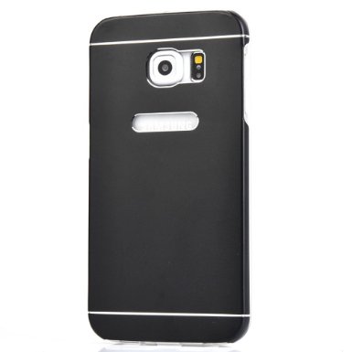 Black Galaxy S6 Cases Aluminum Dual Layer Design High Impact Defender Casealuminum Frameheavy Dutyminimalisticslim Fit