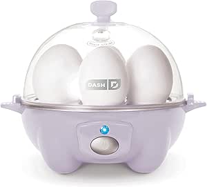 DASH Rapid Egg Cooker: 7 Egg Capacity Electric Egg Cooker for Hard Boiled Eggs, Poached Eggs, Scrambled Eggs, or Omelets with Auto Shut Off Feature - Lavender