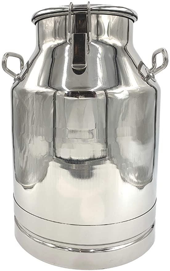 Stainless Steel(304 Grade) Milk, Maple Syrup Transport Cans, Sealed Lid & Optional Spigot (30 Liter (7.9 Gal.), Container Only)