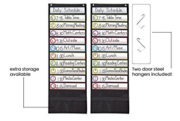 Daily Schedule Pocket Chart/ Office Chart/ School Chart/ A Multi-pocket Hanging File Organizer Great For Managing Schedule With Pockets