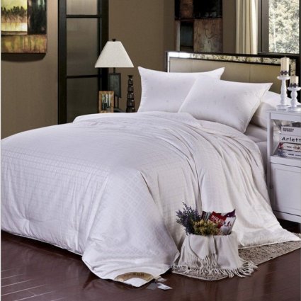 Soft Silker Silk Comforter High Quality 100% National Standard Long Mulberry Silk Filled All Season King