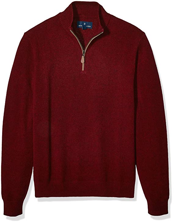 Amazon Brand - BUTTONED DOWN Men's 100% Premium Cashmere Quarter-Zip Sweater