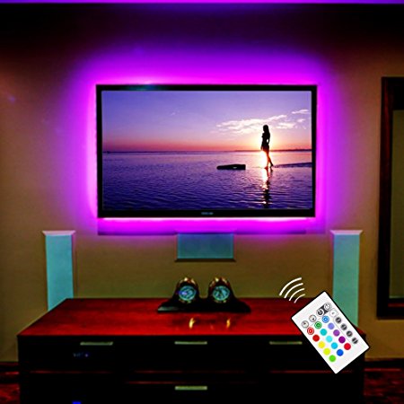 BASON® USB Powered LED TV Back lighting for 32" to 46" TV / Flat Screen / Wall Mount Movie Theater LED Decor Strip Light