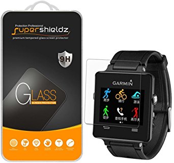 [3-Pack] Supershieldz for Garmin Vivoactive Tempered Glass Screen Protector, Anti-Scratch, Anti-Fingerprint, Bubble Free, Lifetime Replacement Warranty