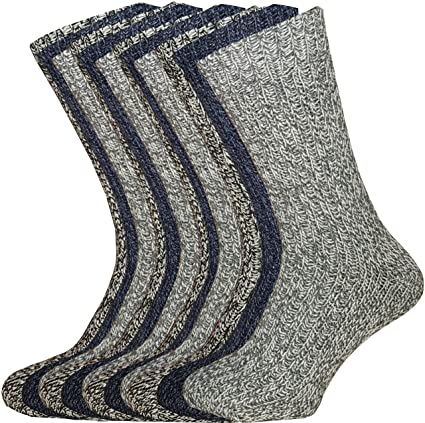 Kensington® Men’s Thick Warm Wool Nordic Happy Fishing Wellington Motorbike Thermal Boot Socks – 100% Machine Washable Woolie Arctic Ice Sock For Work Gardening Hiking Warm Breathable Dry Feet