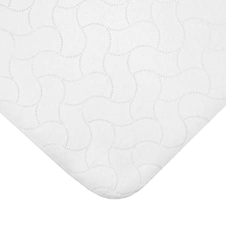 TL Care Waterproof Quilt-Like Flat Reusable Multi-Use Protective Mattress Pad Cover for Babies, Adults & Pets, White,27" x 36"