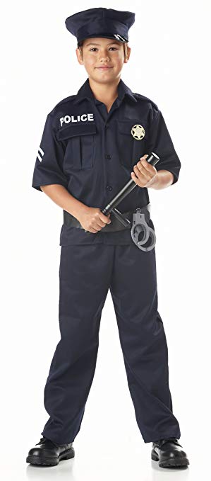 Police Child Costume, Size Large