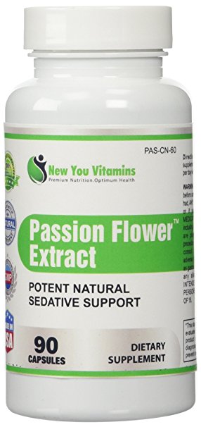 Passion Flower Supplement 180 Passion Flower Capsules BEST DEAL ANYWHERE! Potent Natural Sedative Support - Passion Flower Herb Extract 900mg 180 Capsules 2 Bottles