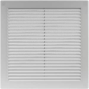 8" x 8'' Inch White Square Vent Grille with Protective mesh. Lightweight Plastic Ventilation Register/Cover. Indoor and Outdoor Soffit Vent