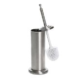 Home Intuition Stainless Steel Toilet Brush With Holder and Drip Cup