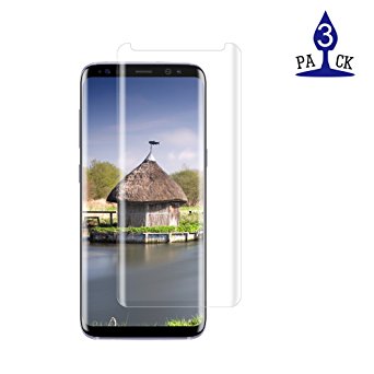 Samsung Galaxy S8 [3-Pack], Auideas [Bubble Free ][Easy Installation] 3D PET HD Screen Protector Film for Samsung Galaxy S8 Clear