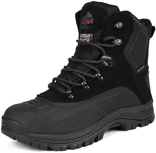 NORTIV 8 Men's 170411 Insulated Waterproof Construction Hiking Winter Snow Boots