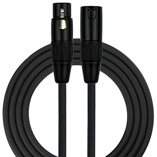 KIRLIN Cable MPC Microphone Cable, XLR, Black, 25FT (MPC-270PB-25/BK)