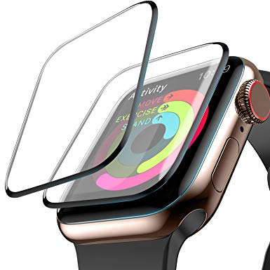 Screen Protector for Apple Watch, MIZOO (40mm for Series 4) [2 Pack] Liquid Skin HD Clear Max 3D Coverage and Anti-Bubble iWatch Screen Protector