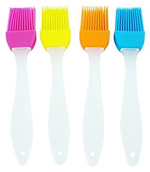 Lifestyle Dynamics Chef 6 34 Silicone Basting Brushes Pastry Brushes BBQ Brushes Veggies Brushes Heat Resistant 4 Color Pack