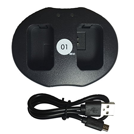 DOT-01 Replacement Dual Slot USB Charger for Sony NP-FW50 and Sony A7 II Digital SLR Camera and Sony FW50