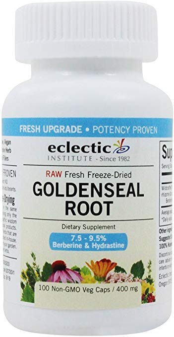 Goldenseal Root 400mg Freeze-Dried Eclectic Institute 100 Caps