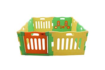Baby Diego PlaySpot Playard and Activity Center, Yellow/Green/Orange