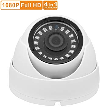 Inwerang HD 2MP TVI/AHD/CVI/960H CVBS 4-in-1 Dome Security Camera Outdoor/Indoor Wide Angle 3.6mm Lens, IP66 Waterproof Day/Night Vision 18 IR LEDs CCTV Security Camera