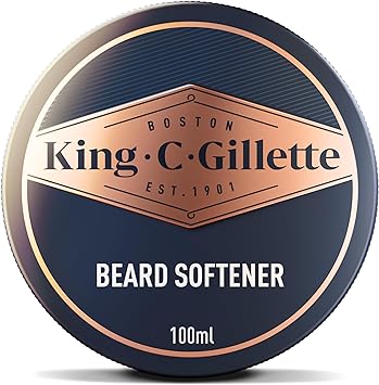 King C. Gillette Soft Beard Balm, Deep Conditioning with Cocoa Butter, Argan Oil and Shea Butter