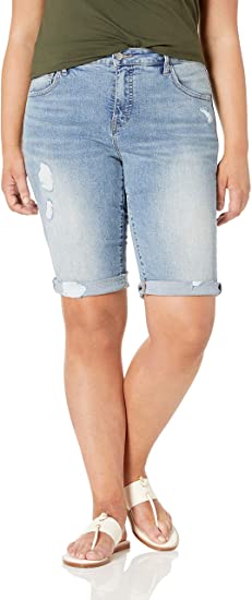 Lucky Brand Women's Plus Size Mid Rise Ginger Bermuda Short