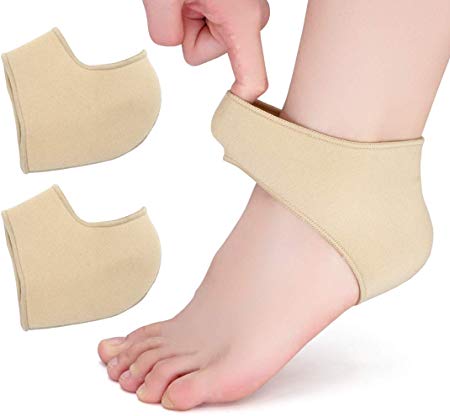 SQHT's Heel Protectors for Cracked Heels, Relieve Heel Pain from Plantar Fasciitis, Heel Spur, Achilles (Large (Women's 8-13.5, Men's 7-13))