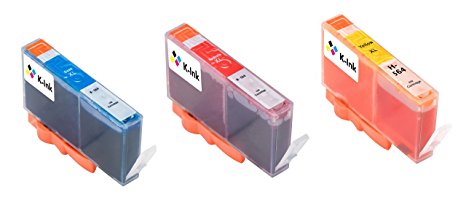 K-Ink Compatible Color Ink Replacement Cartridges for 564XL 564 XL (1 Cyan, 1 Magenta, 1 Yellow)