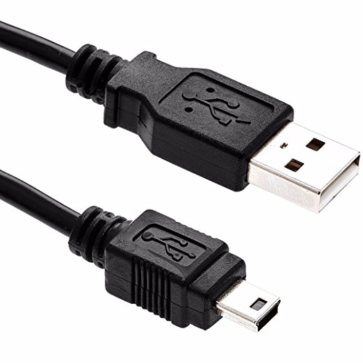 Mini USB Cable, GizzmoHeaven 3m USB 2.0 A Male to 5 Pin Mini B USB Data Sync Cable Charger Lead For GoPro Hero 2/3/4, PS3 Controller, Garmin Sat Nav, Digital Cameras, MP3 Players - 3 Metre