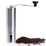 Xcellent Global High Quality Stainless Steel Manual Coffee Grinder Adjustable Ceramic Burr Grinder with Hand Crank M-HG100