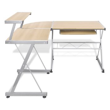 Panana Beige Computer Desk Home Office Furniture PC Table Study Workstation