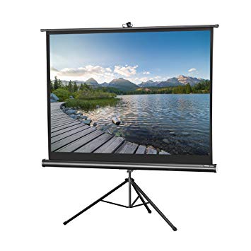 celexon 87" Tripod Projector Screen Tripod Economy, 69 x 52 inches viewing area, 4:3 format, Black edition