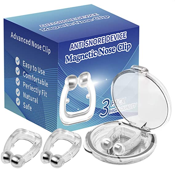 Anti Snoring Solution, Magnetic Anti Snore Nose Clip Easy Anti Snoring Devices Snore Stopper Nose Vents Professional Relieve Snore Solution Mini Comfortable for Men and Women
