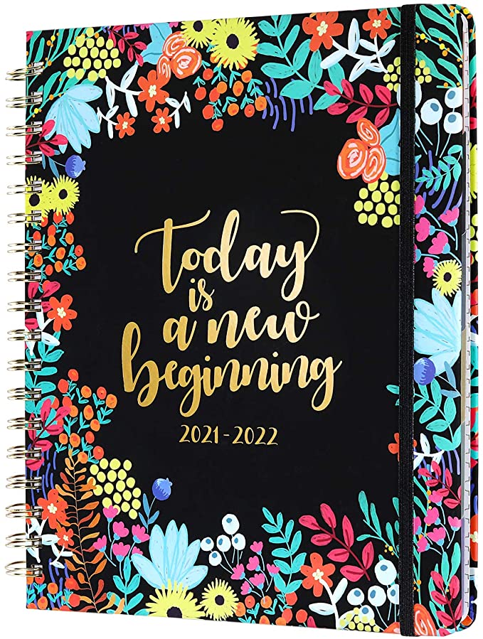 Planner 2021-2022 - Academic Planner 2021-2022 Weekly & Monthly, Jul 2021 - Jun 2022, 8" x 10", Tabs, Gift Box, Pocket, Luxury Vegan Cardboard, Ruler, Twin-Wire Binding, Thick Paper, 15 Note Pages