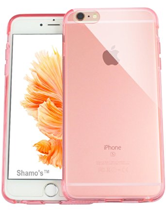 iPhone 6s Case, Shamo's® Thin Case Cover 4.7" TPU Rubber Gel, Transparent Clear Back Case for Iphone 6, Soft Silicone, Pink Shamo's [Compatible with iPhone 6 and iPhone 6s] (Pink)
