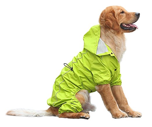 OSPet Summer Comfort Breathable Waterproof Four Feet Raincoat For Large Dog