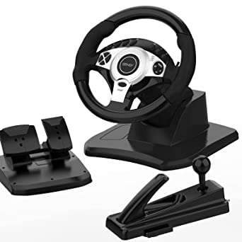 PC Steering Wheel, DOYO Racing Wheel 270/900° Car Sim Driving Gaming Wheel Dual-Motor Feedback Driving with Paddle Shifters, Gear Lever Bundle for Xbox Series X/S,PS3,PS4,PC,Xbox One,Xbox 360,Switch