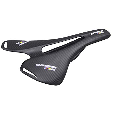 Opera Bike Seat - Ultralight and Strong 3K Full Carbon Fiber Saddle Road Bicycle/MTB Bike Matt/Glossy Carbon Seat