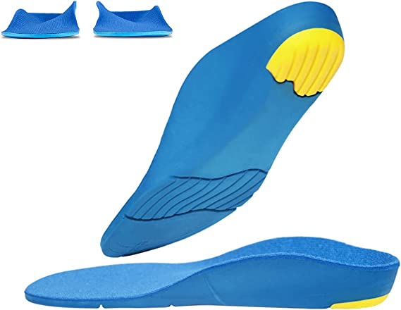 FonsBleaudy Kids Orthotic Cushioning Arch Support Shoe Insoles, Toddler Inserts for Flat feet, Plantar Fasciitis, Feet Heel Pain Relief (Big Kids 2.5-4.5)