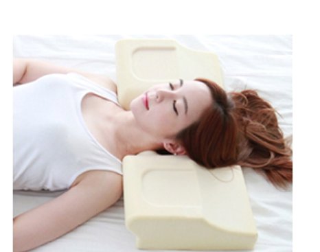 Hoho com Eco 3D Sleep Pillow cervical neck support reduces stress on your neck and head Promotes a more restful and restorative sleep ( Therapeutic Cervical Pillow / outer cover 100% cotton)