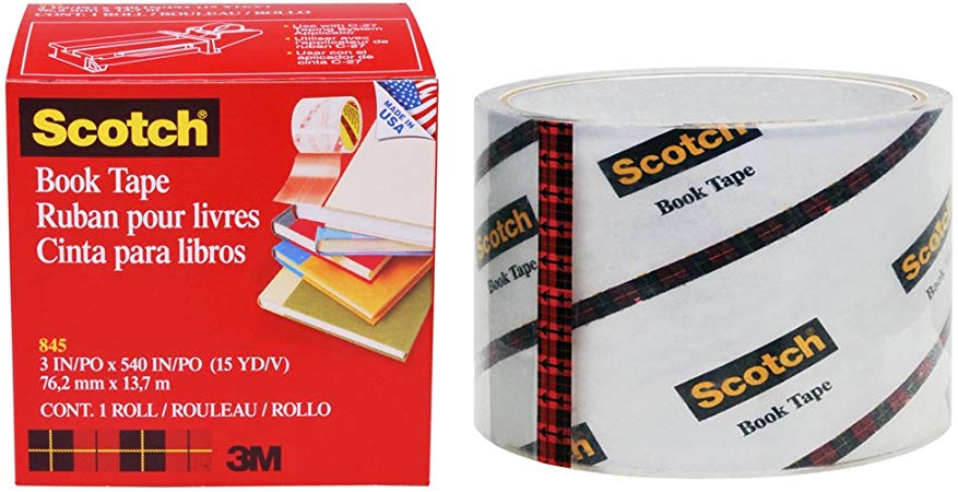 Scotch Book Tape 845, 3 Inches x 15 Yards - FF084574