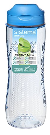 Sistema Hydrate Tritan Active Water Bottle, Assorted Colours, 800 ml