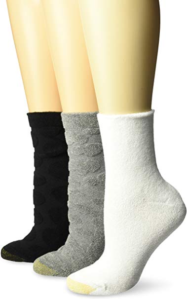 Gold Toe Women's Ultra Soft Walking on Clouds Cushion Crew Socks, 3 Pairs