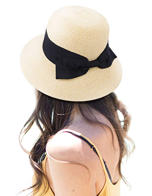 AbbyLexi Women Straw Sun Hat Packable Beach Hat