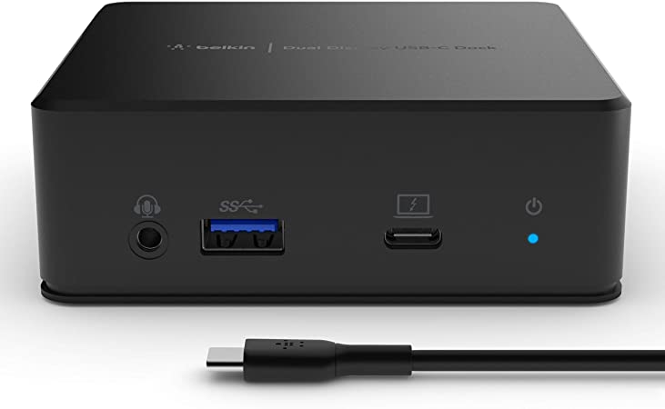 Belkin USB C Docking Station, USB-C Hub with Dual Display HDMI, USB A, USB C, Gigabit Ethernet, 3.5mm Audio, 85W PD Power Delivery for MacBook, Pro, Air, XPS, ChromeBook and Other USB C Enabled Laptop