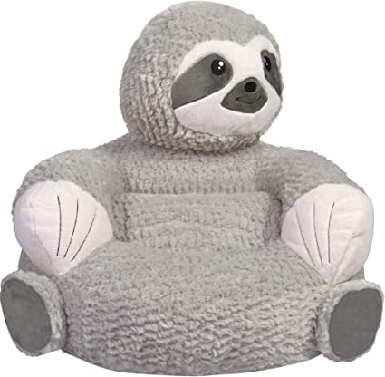 Trend Lab Children's Plush Sloth Character Chair Seating Kids, 53.34 x 48.26 x 48.26 cm (Pack of 1)
